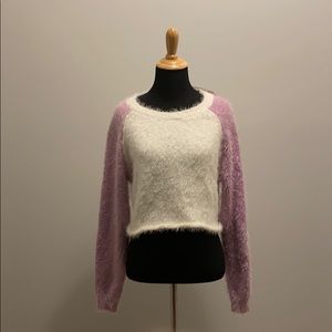 Planet Gold Fuzzy Sweater